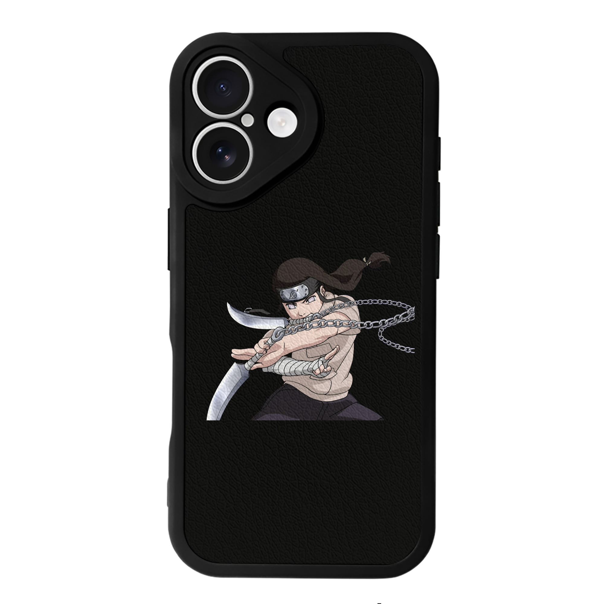 （画像用） NARUTO -ナルト- 日向ネジ Hyūga Neji 【iPhone 16シリーズ対応】シリコンスマホケース（レザー調） 材質：シリコン